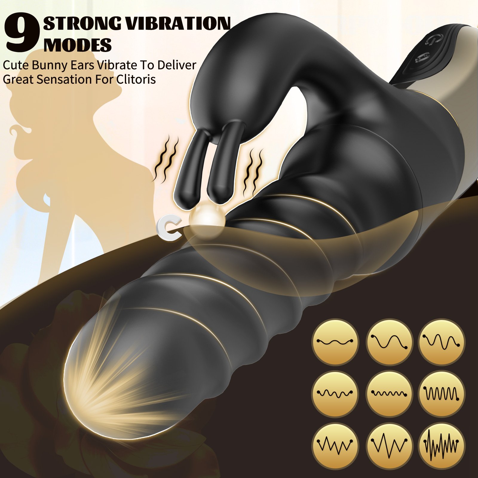 Tornado G Spot Rabbit Vibrator Black, Combination of 360° Swirl+Up-Down Thrust| 5 Two-Way Tornado Swirling Modes|A Storm of Satisfaction for G Spot That Put Basic Vibes to Shame - Image 6